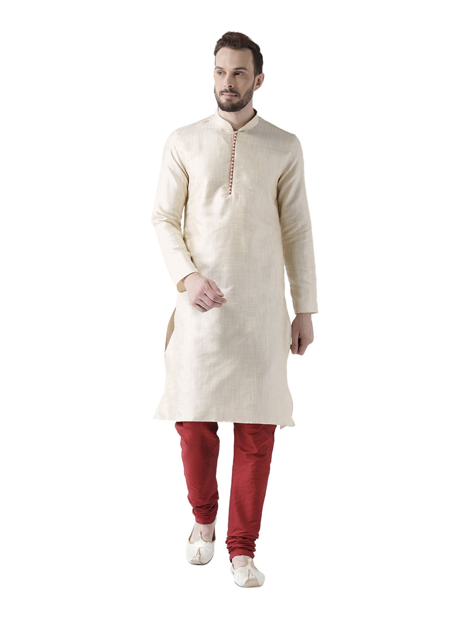 Deyann Cream Regular Fit Kurta Set