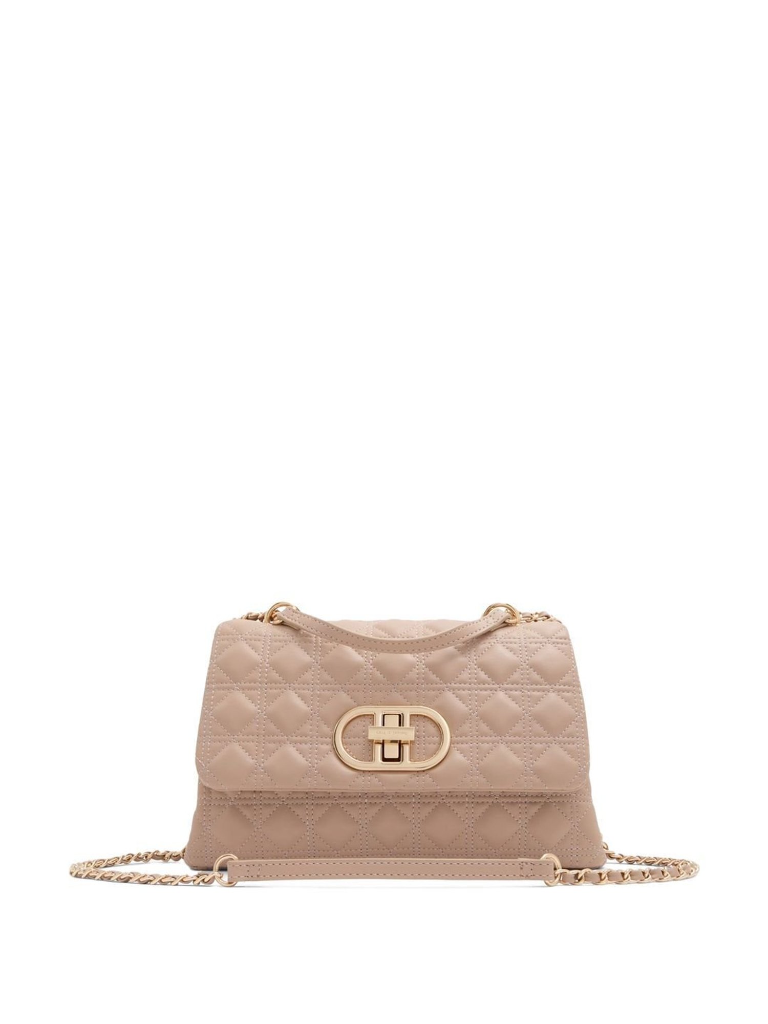 Call It Spring Beige Textured Medium Sling Handbag