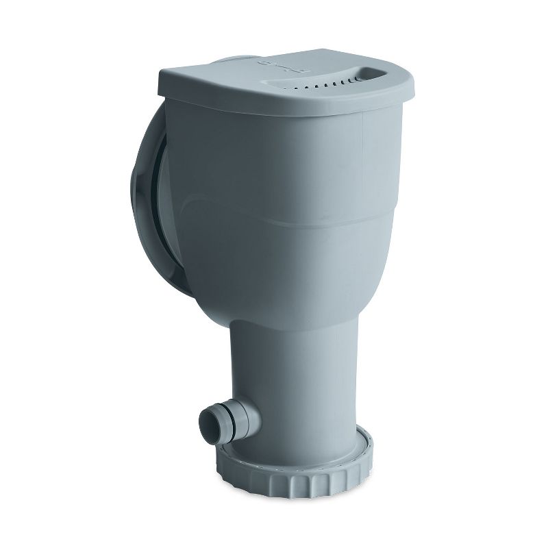 Summer Waves Active 8 Foot x 30 Inch Stone Slate Print Metal Frame Above Ground Swimming Pool Set with Filter Pump, Type I Cartridge, and Repair Patch