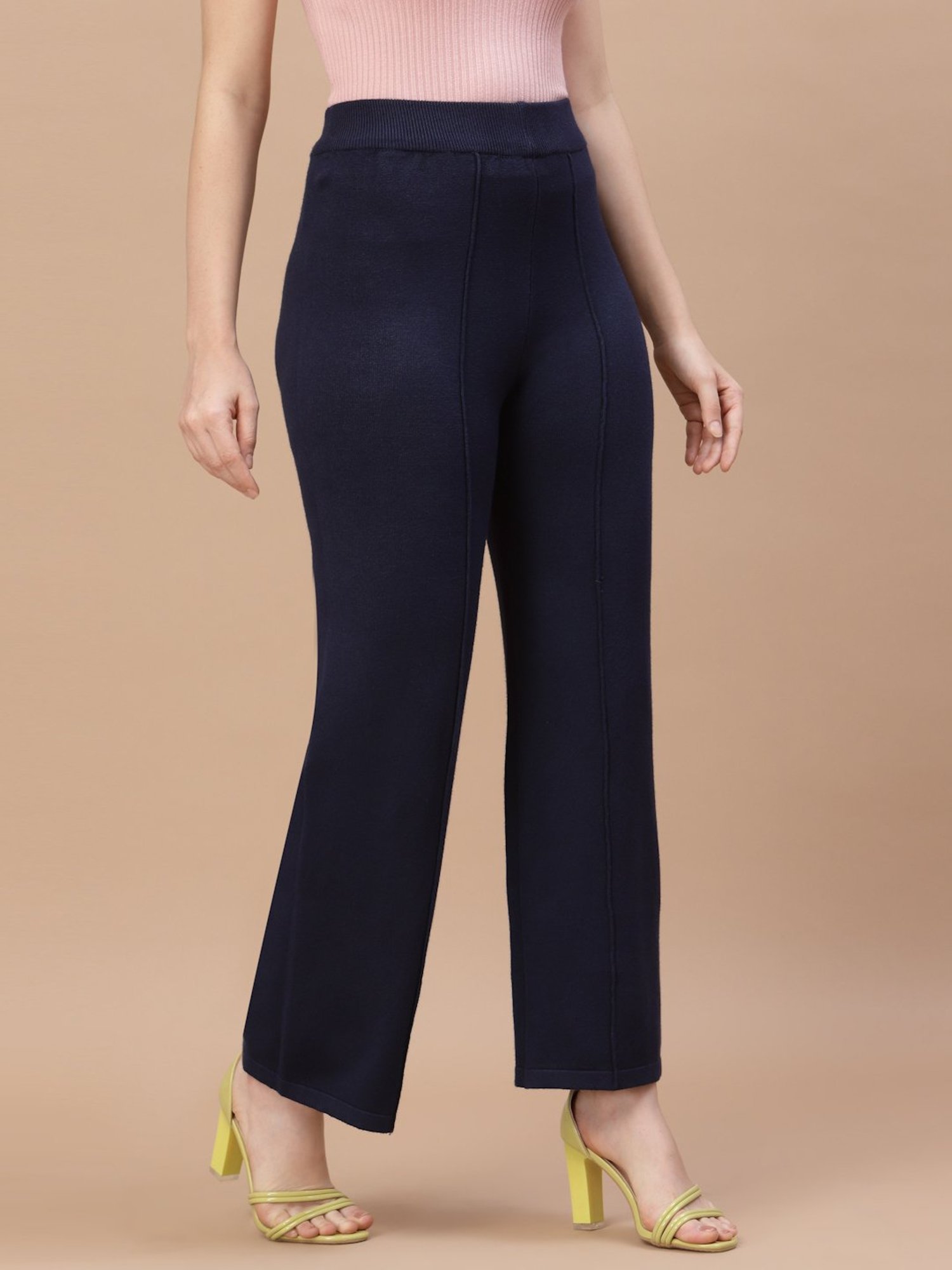 Mafadeny Navy Mid Rise Palazzos