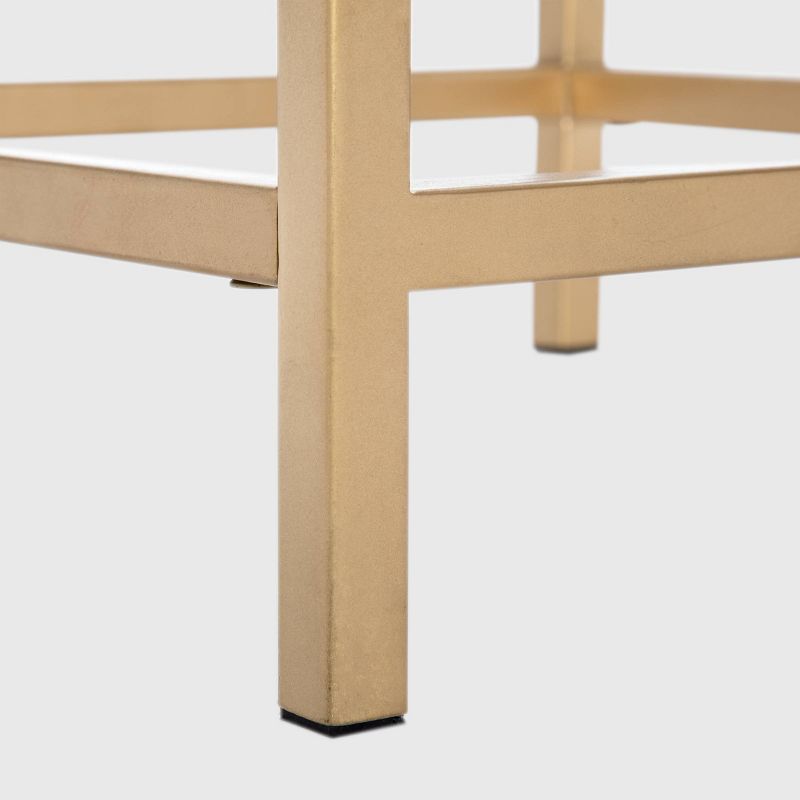 Sidney Modern Living Room Accent Table Beige/Gold - Adore Decor