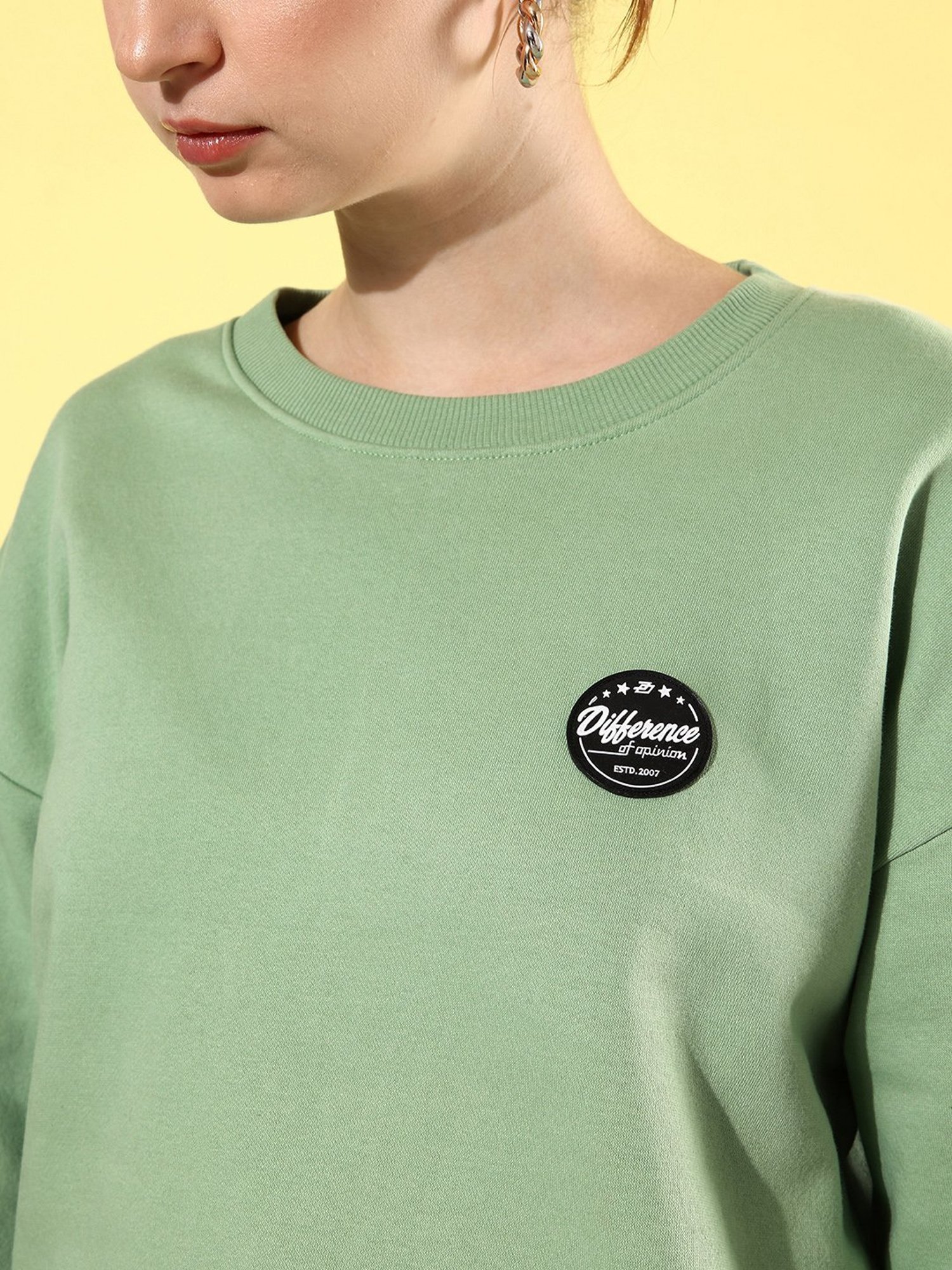 Difference of Opinion Green Fleece Oversized Sweatshirt