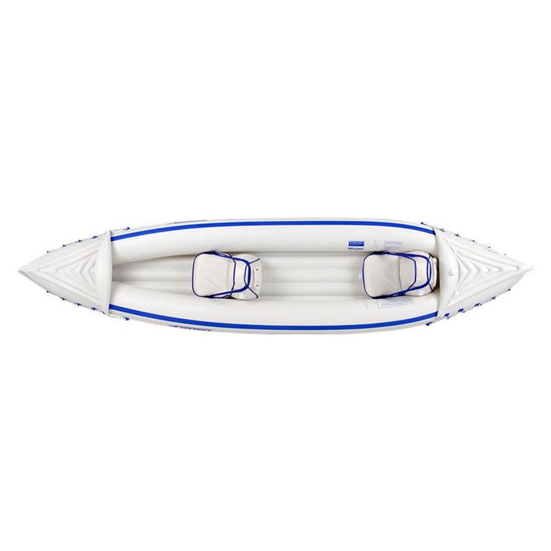 Sea Eagle 370 Pro 3 Person Blow Up Inflatable Boat + Adult L/XL Life Jacket, Red