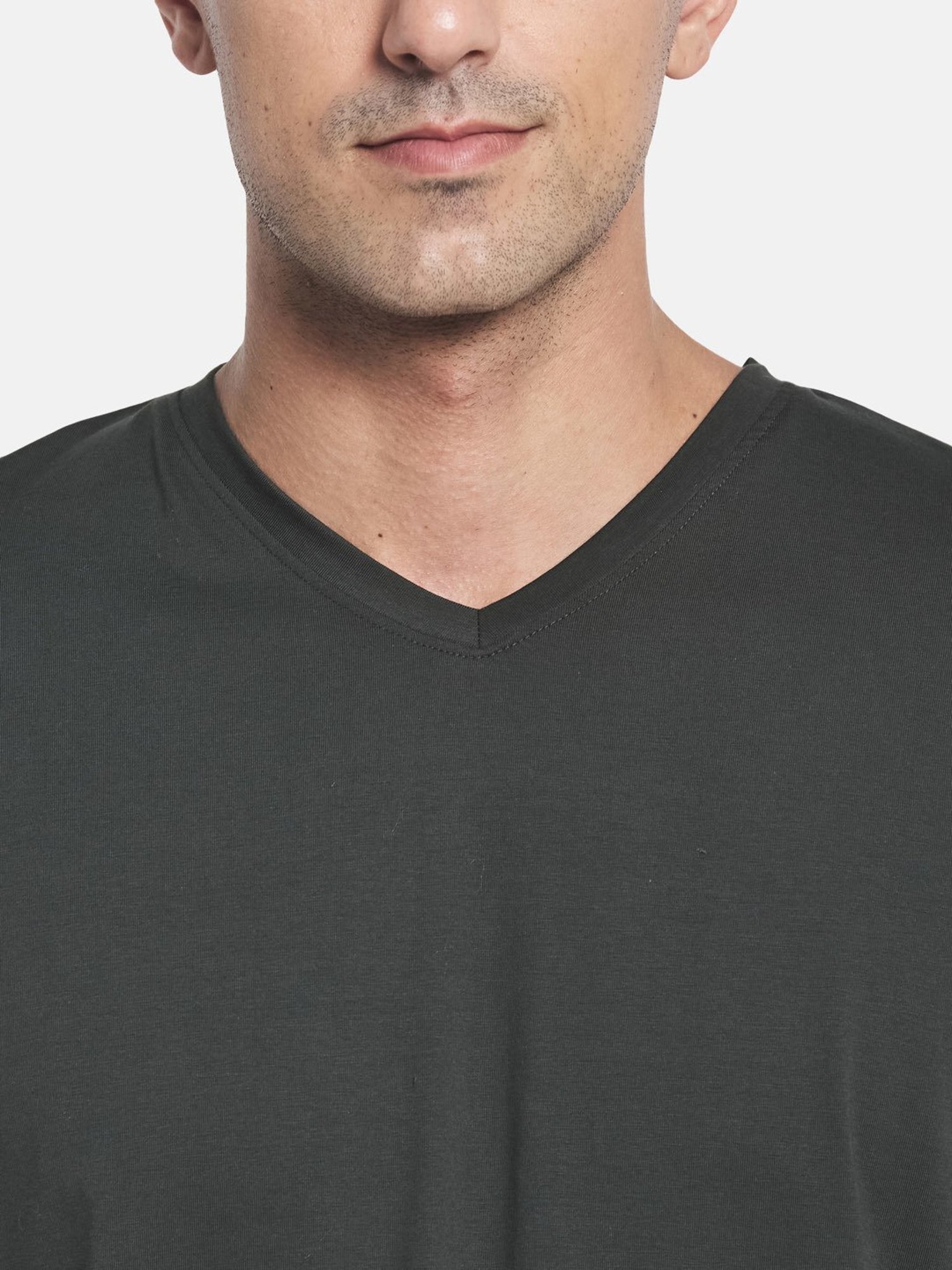 METTLE Charcoal V-Neck T-Shirt
