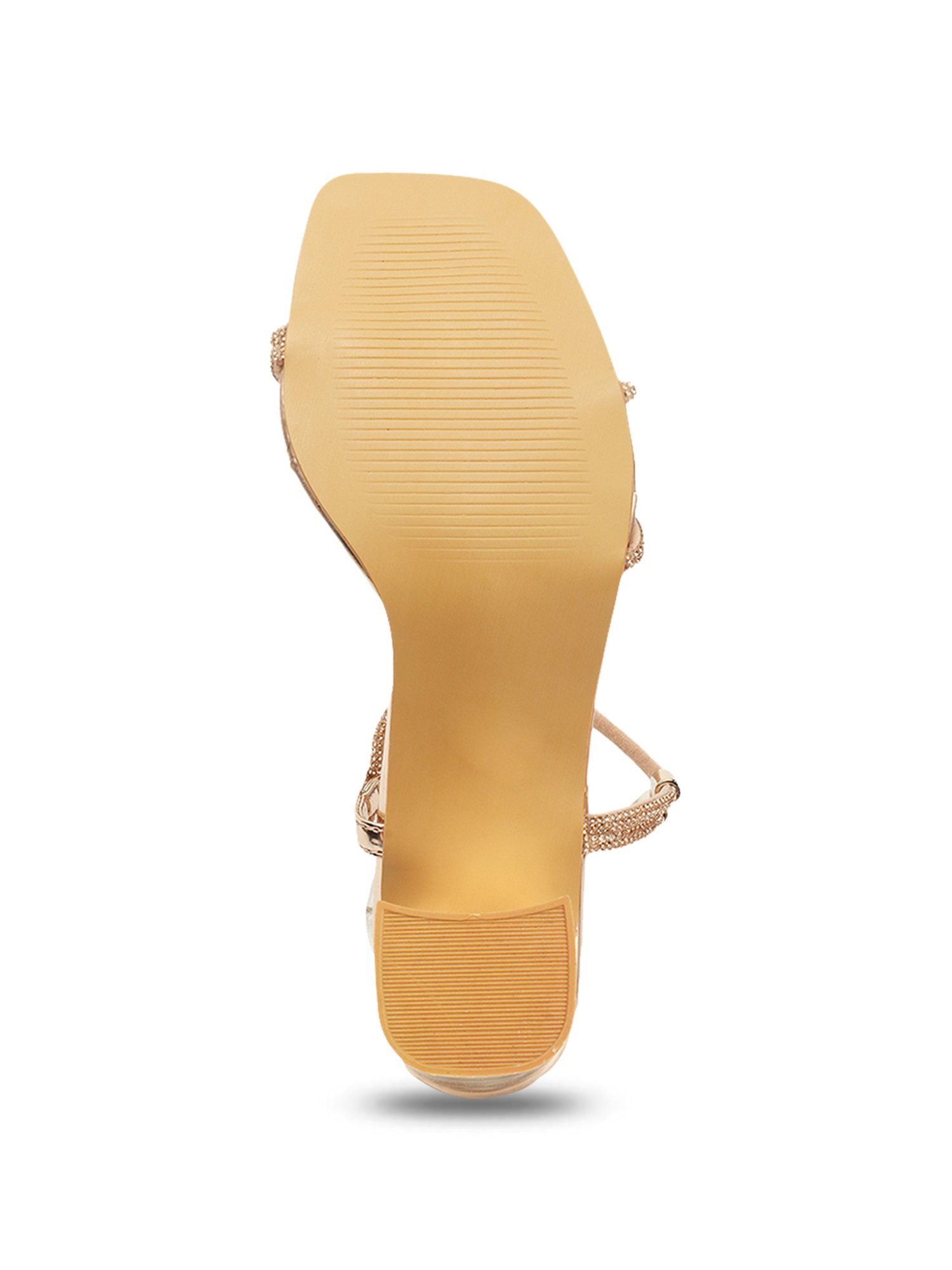 Iconics Women's Rose Gold Ankle Strap Sandals