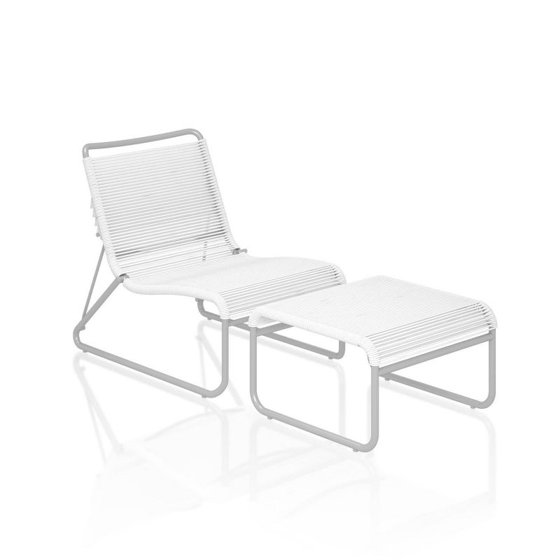 Lita 2pc Patio Lounge and Ottoman Set - CosmoLiving