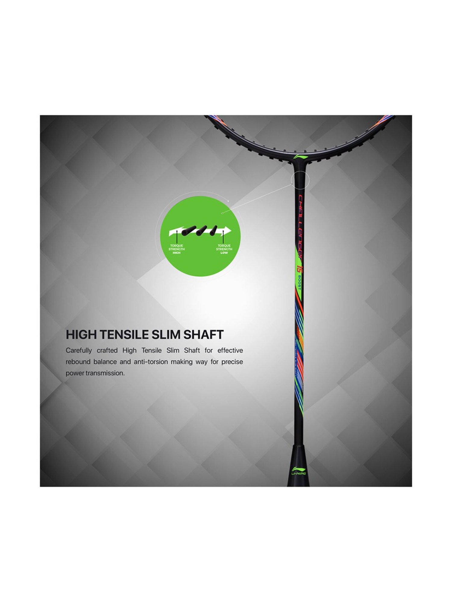 Li-Ning Challenger Boost Badminton Racket (White) Size - Medium