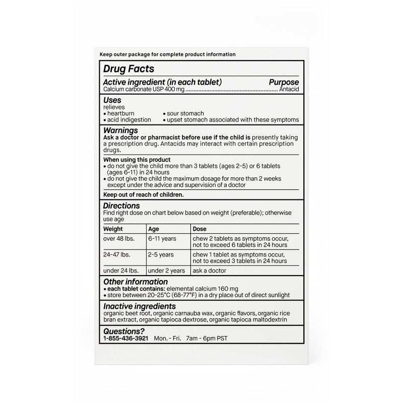 Genexa Kids' Tummy Relief Tablet - 30ct