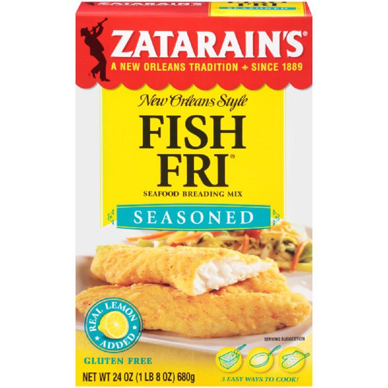 Zatarain's Gluten Free Seasoned Fish Fri Seafood Breading Mix - 24oz
