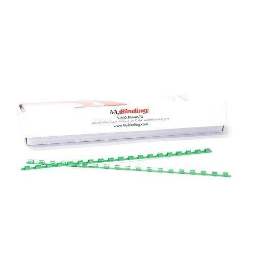 Green Plastic Binding Combs - 100pk (1/4" - 25 Sheets)