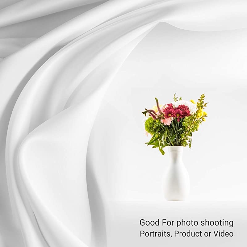 10 ft. X 12 ft. Long Life Time Reusable White Screen Chromakey Photo Video Photography Studio Fabric Backdrop, Background, Pure White Muslin, Photography Studio, JSAG208