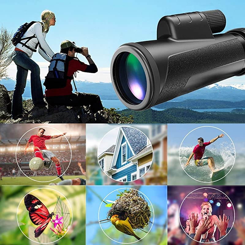 Telescope with Smartphone Holder - 12X50 High Power HD , Camera Shutter, Waterproof IPX7, BAK4 Prism, Tripod for Watching Wildlife Bird Hunting Camping Travel