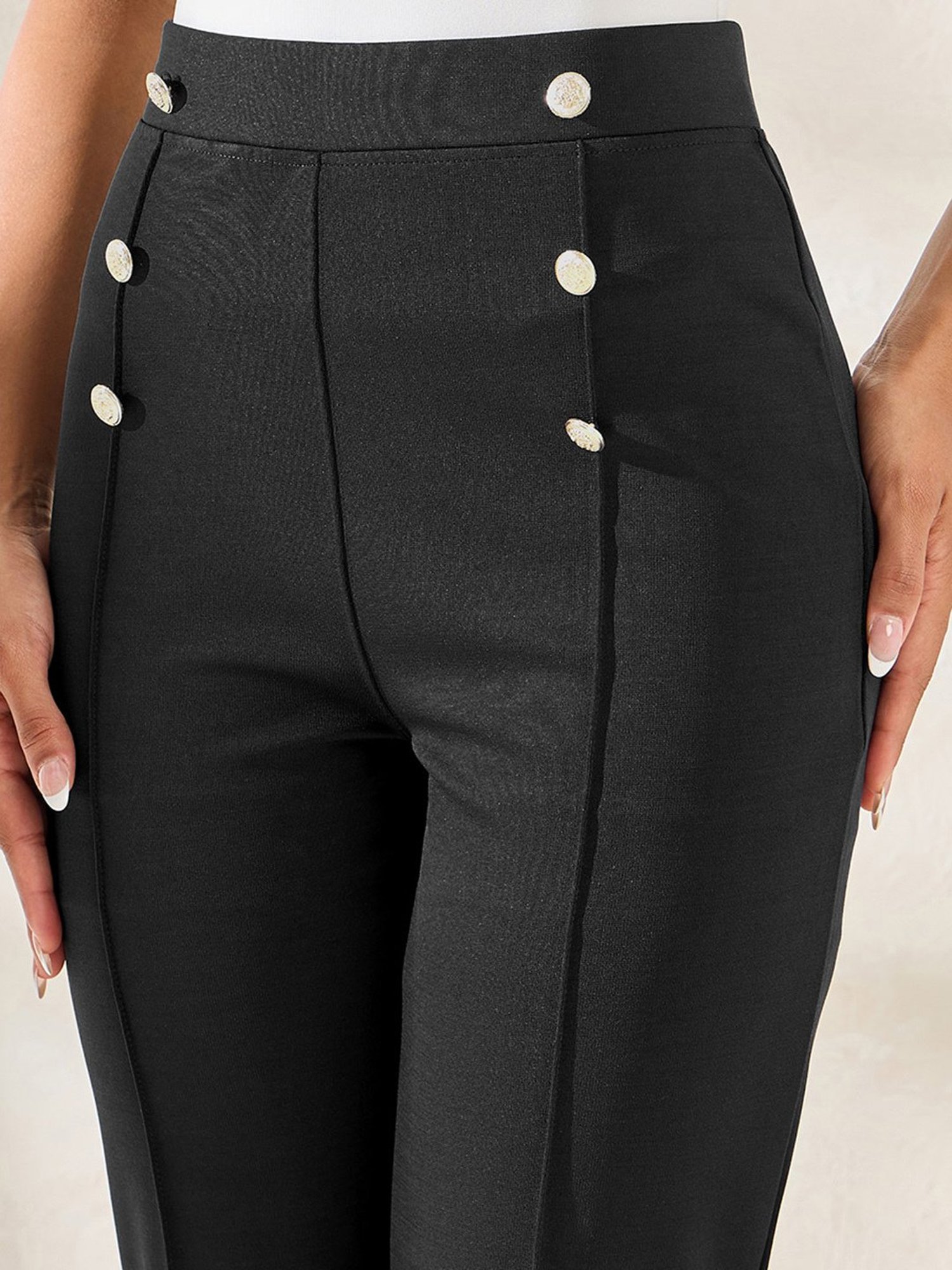 Styli Black Relaxed Fit Leggings
