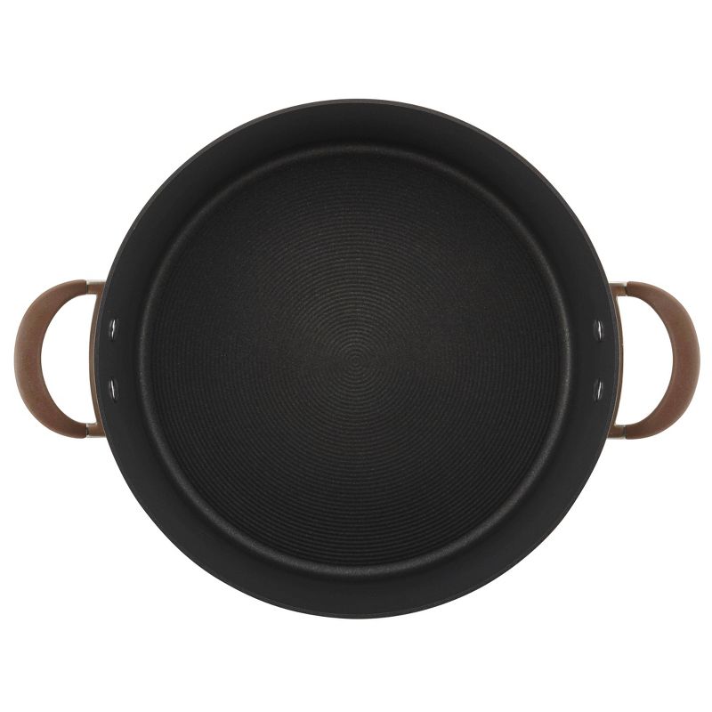 Circulon Symmetry 7qt Hard Anodized Nonstick Dutch Oven with Lid Chocolate Brown