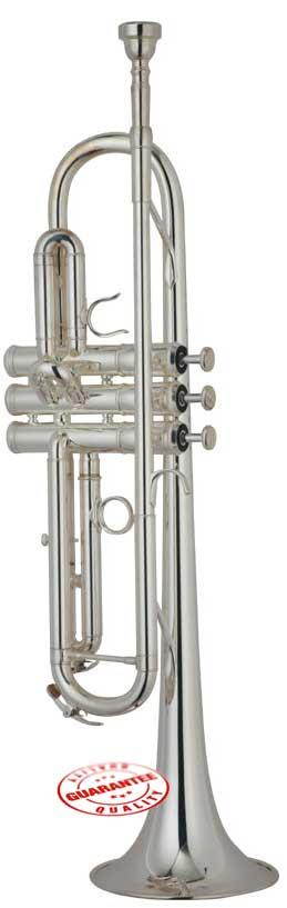 Hawk Nickel Plated Bb Trumpet with Case and Mouthpiece
