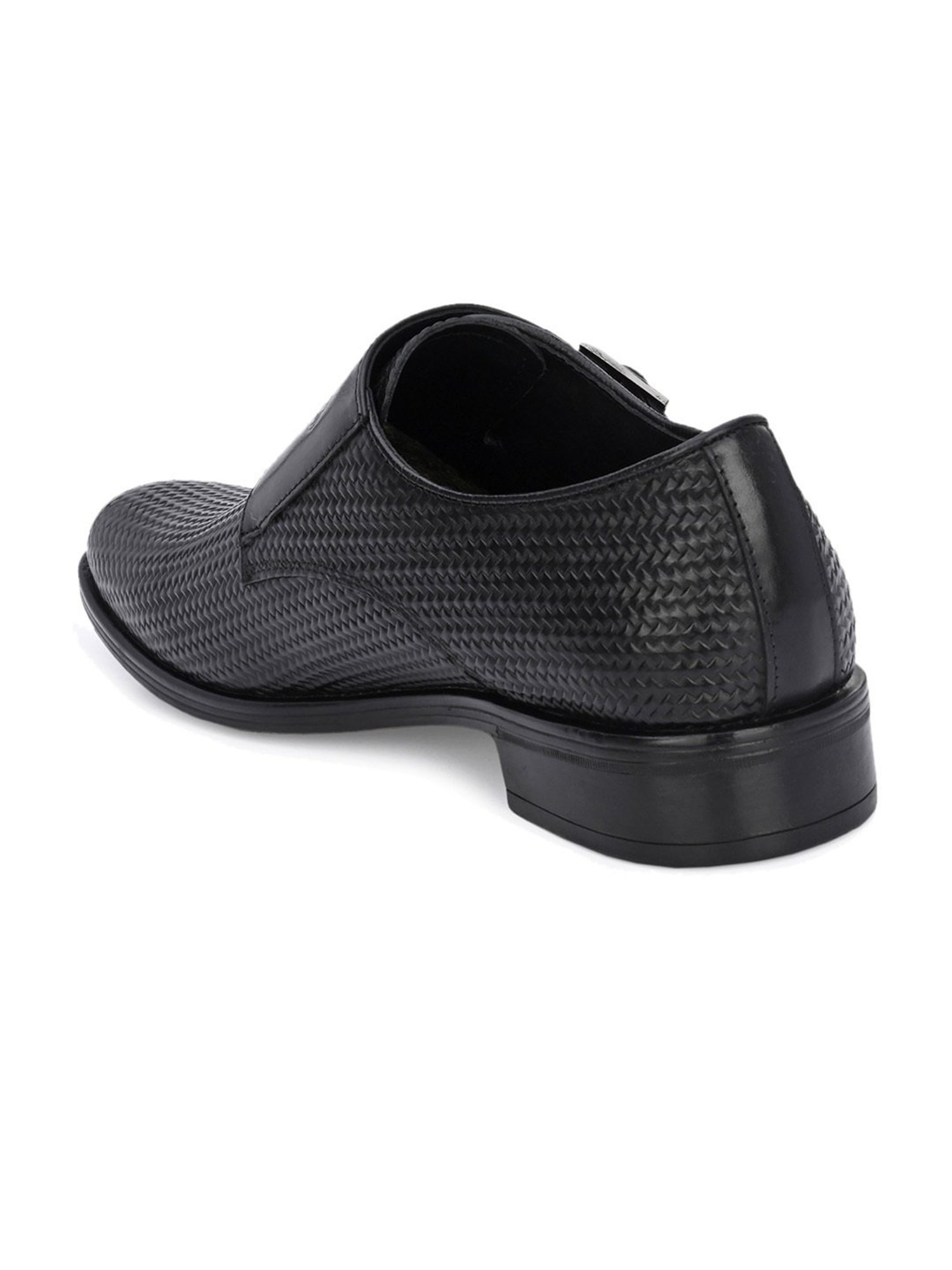 Hitz Men's Black Monk Shoes