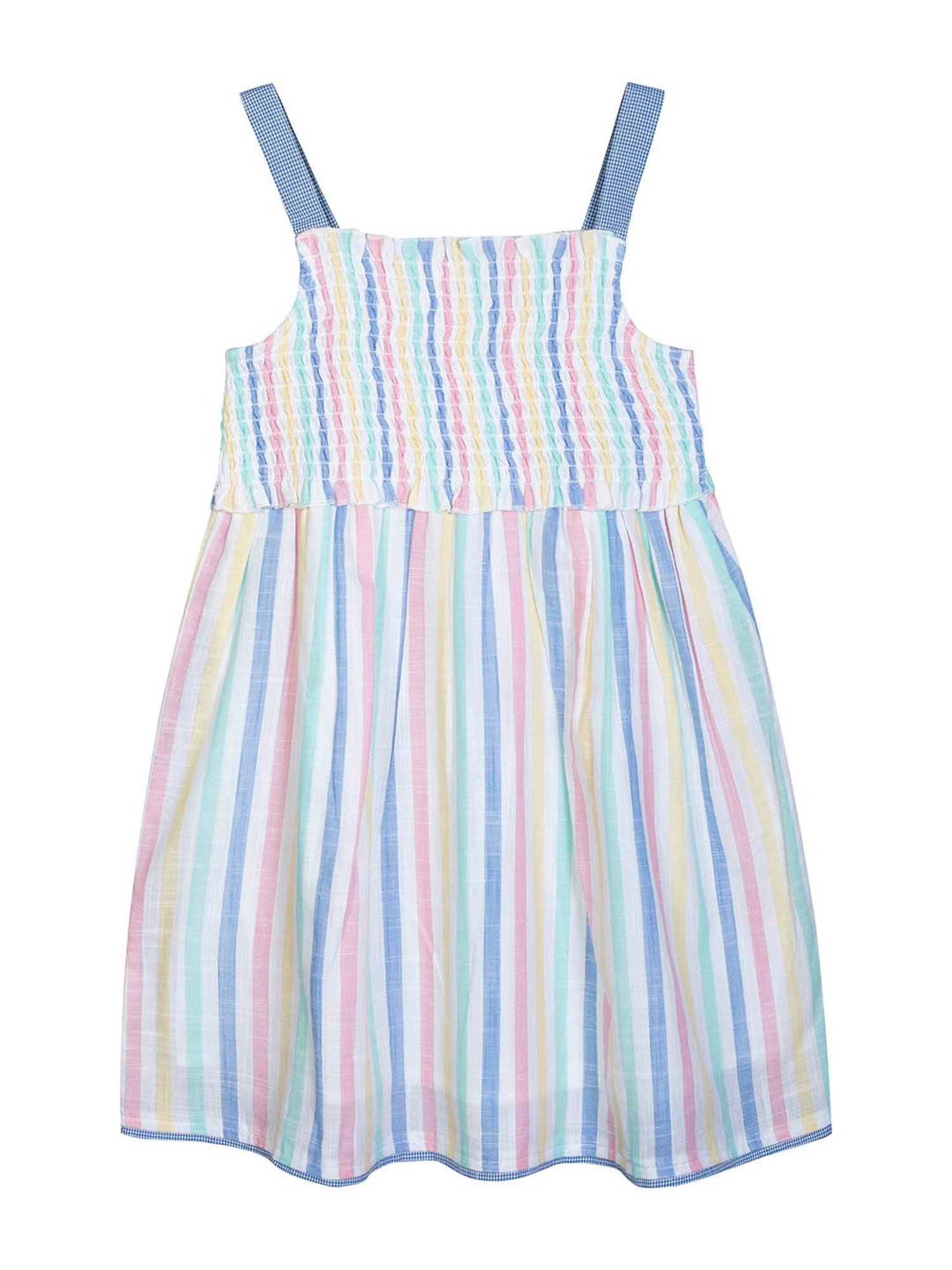 Budding Bees Kids Blue Striped Dress