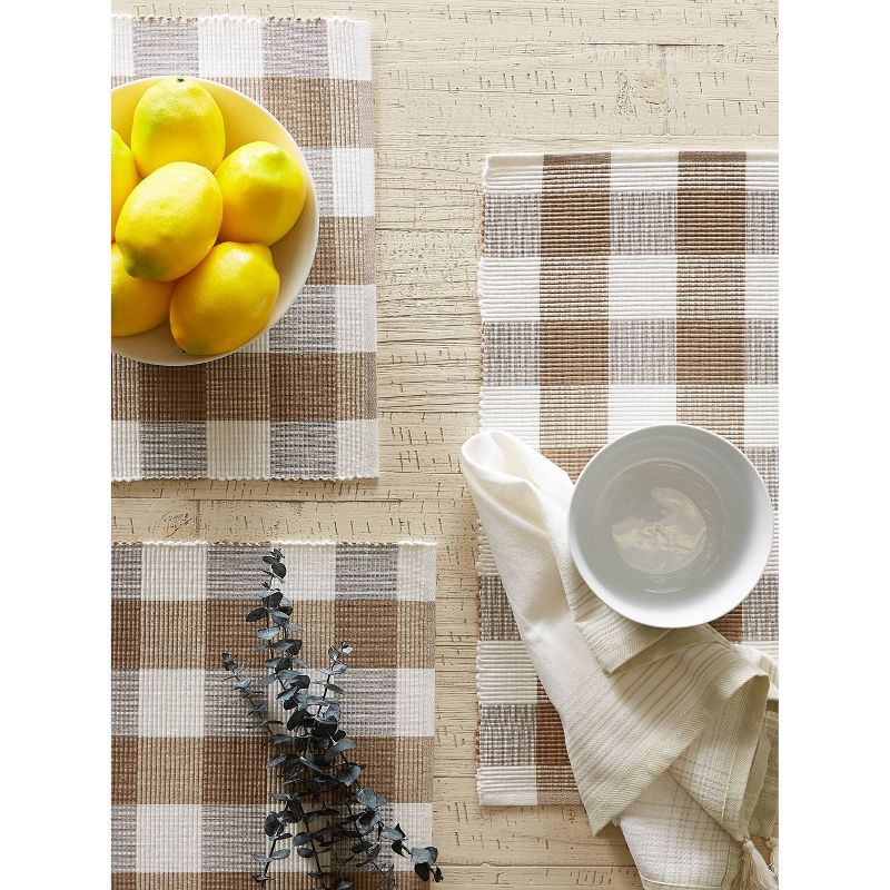 6pk Cotton Buffalo Check Placemats - Design Imports