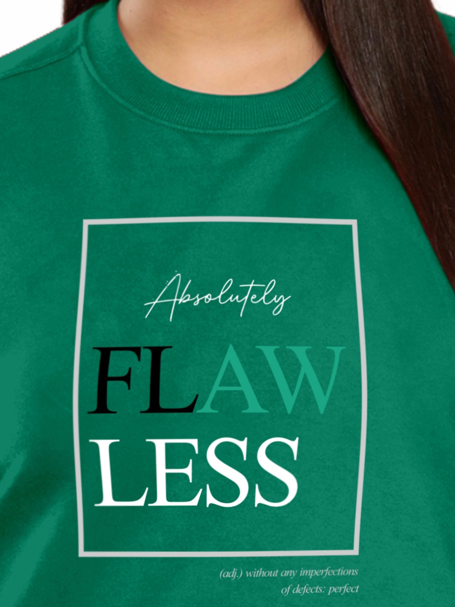 TAB91 Bottle Green Graphic Print Sweatshirt