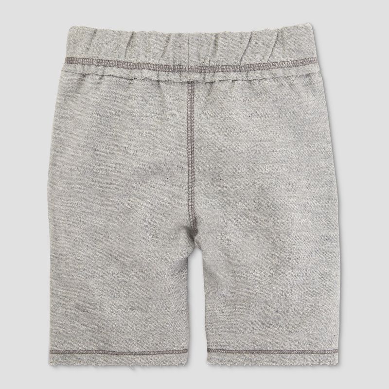 Burt's Bees Baby® Toddler Boys' Organic Cotton Reverse French Terry Shorts - Heather Gray 7