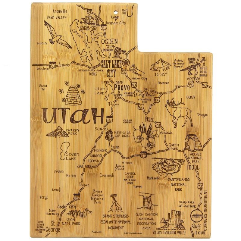 Totally Bamboo Destination Utah Serving and Cutting Board