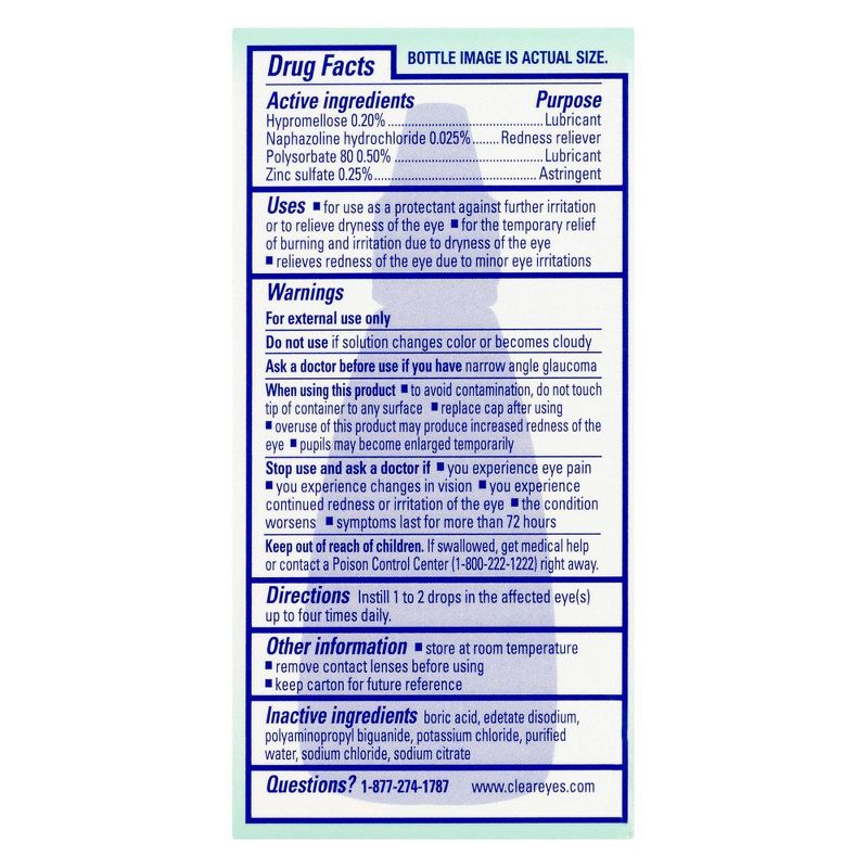 Clear Eyes Complete 7 Symptom Relief Enhanced Formula Eye Drops - 0.5 fl oz