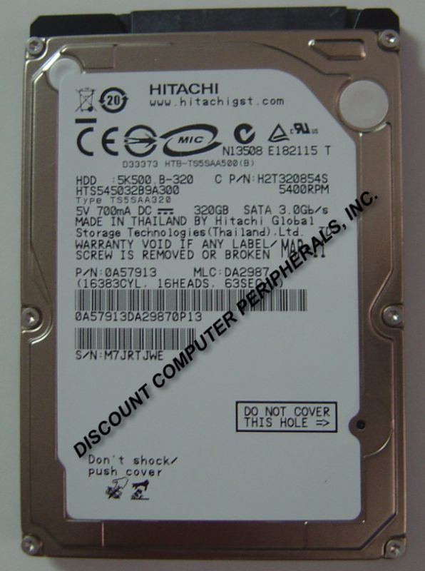Hitachi Travelstar 5K500.B HTS545032B9A300 320GB 2.5" SATA II Laptop HDD