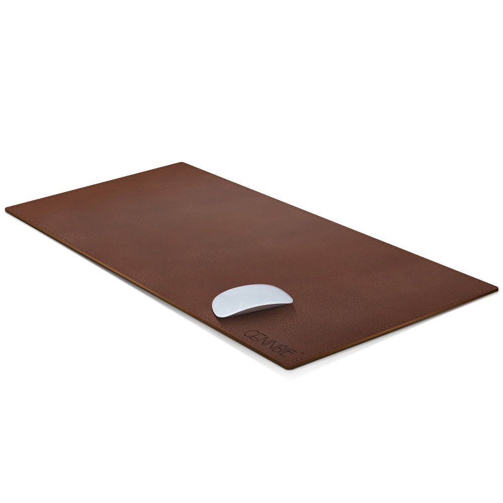 PU Leather Gaming Mouse Pad Computer Games Large Size 895 *395 MM PU Leather Desk pad(Brown)
