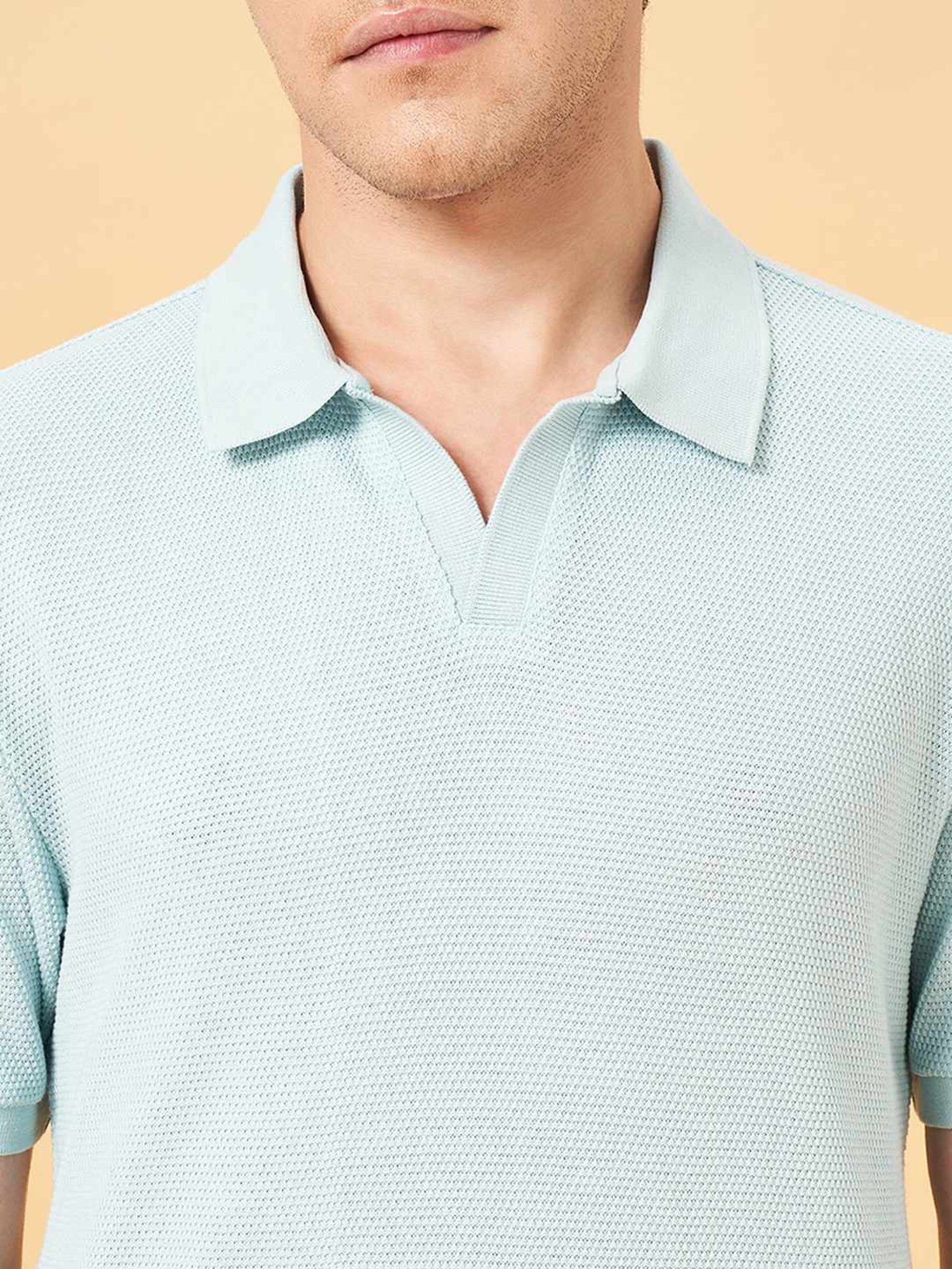 Byford by Pantaloons Green Tea Cotton Slim Fit Polo T-Shirt