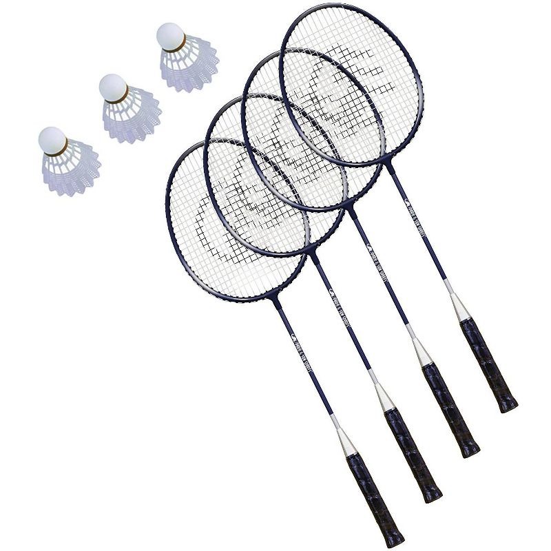 Park & Sun Sports Complete Outdoor Badminton Set with Carry Case, Blue