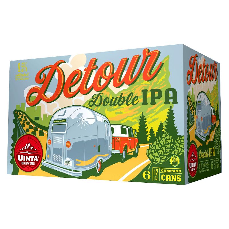 Uinta Detour Double IPA Beer - 6pk/12 fl oz Cans