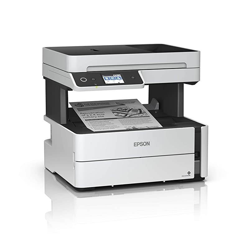 EcoTank ETM3170 Wireless Monochrome AllinOne Supertank Printer with ADF Fax and Ethernet PLUS 2 Years of Unlimited Ink