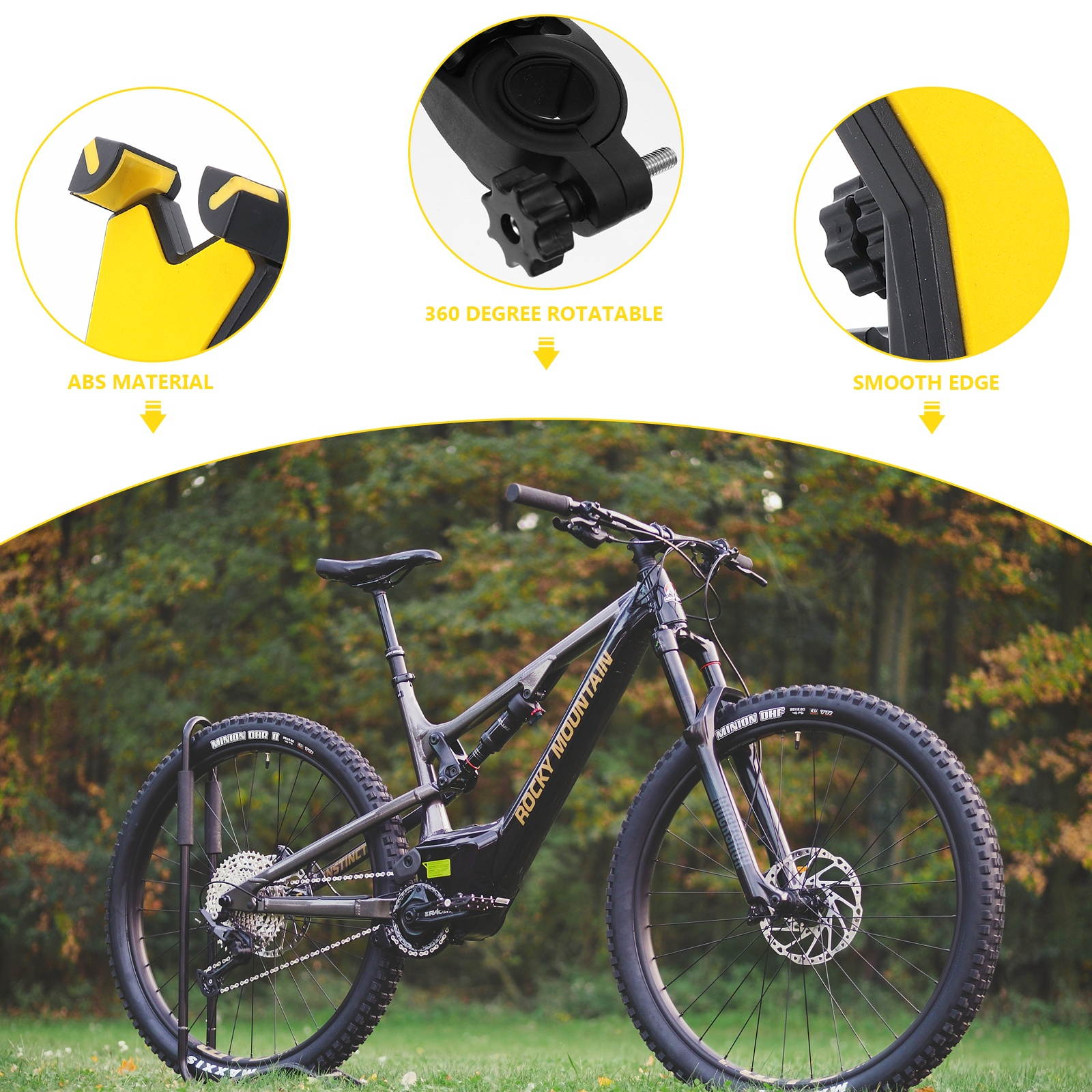 1pc Rotating Durable Bike Phone Holder Motorcycle Phone Mount For Bike Motorbike