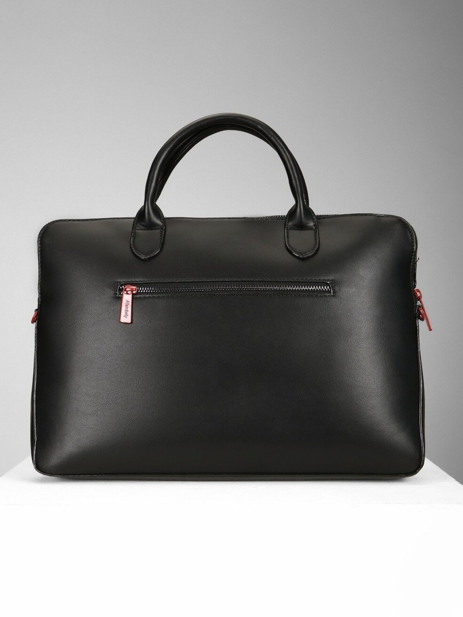 Allen Solly Black Solid Medium Handbag