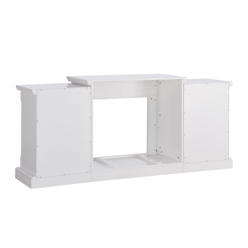 Aiden Lane Gilman Simulated Stone Electric Indoor Fireplace With Bookcases