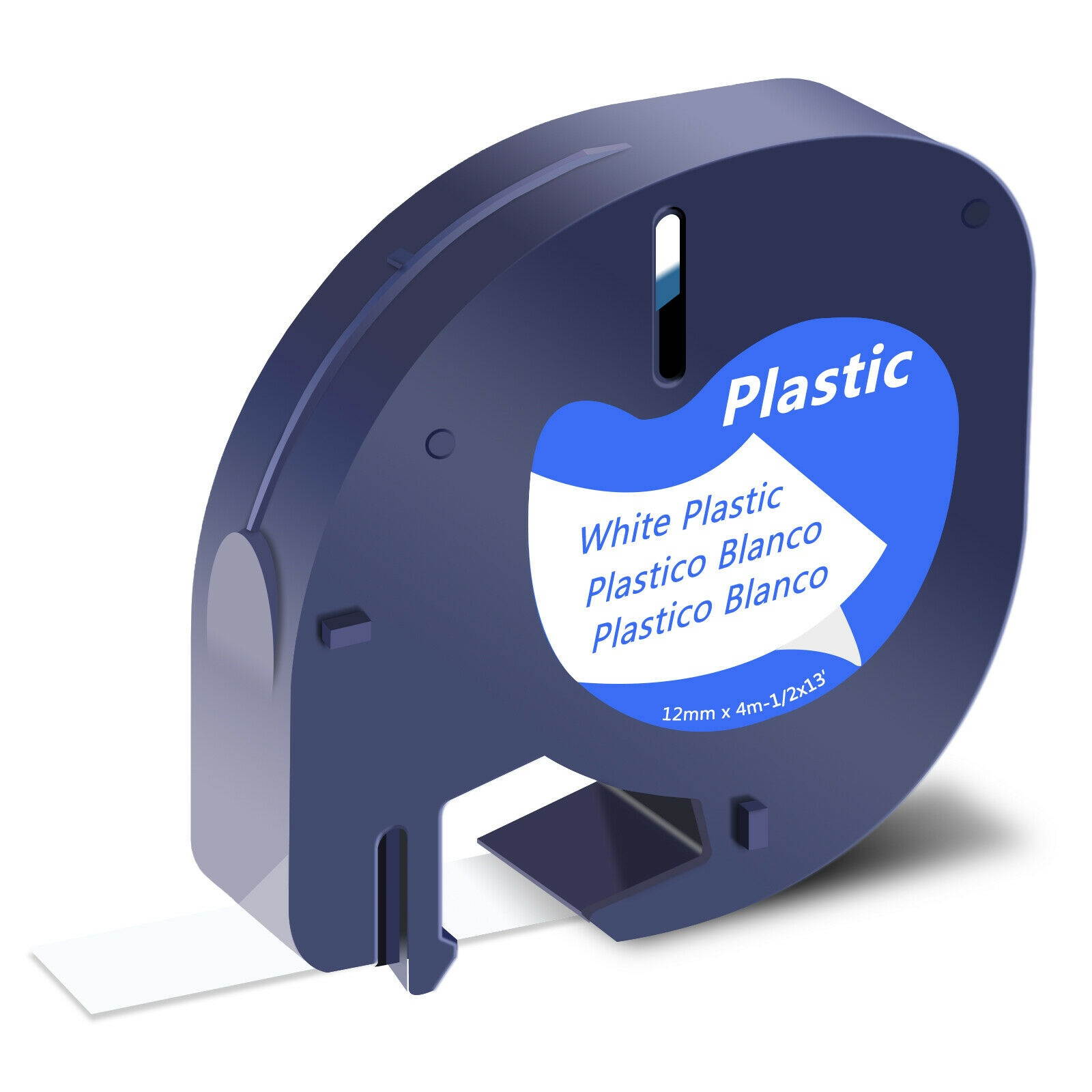 4PK White Plastic Label Tape for DYMO LetraTag LT100T LT100H QX50 91331 12MM