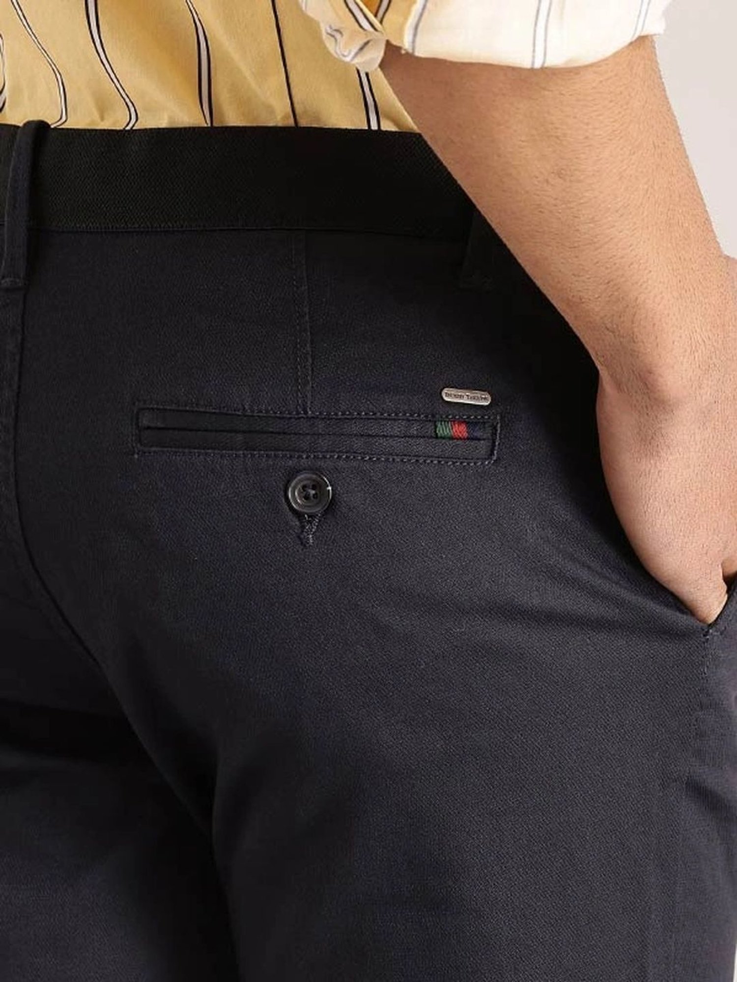Indian Terrain Dark Navy Regular Fit Chinos