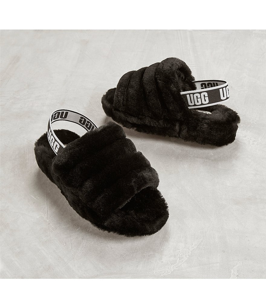 UGG&reg; Logo Fluff Yeah Fur Slides