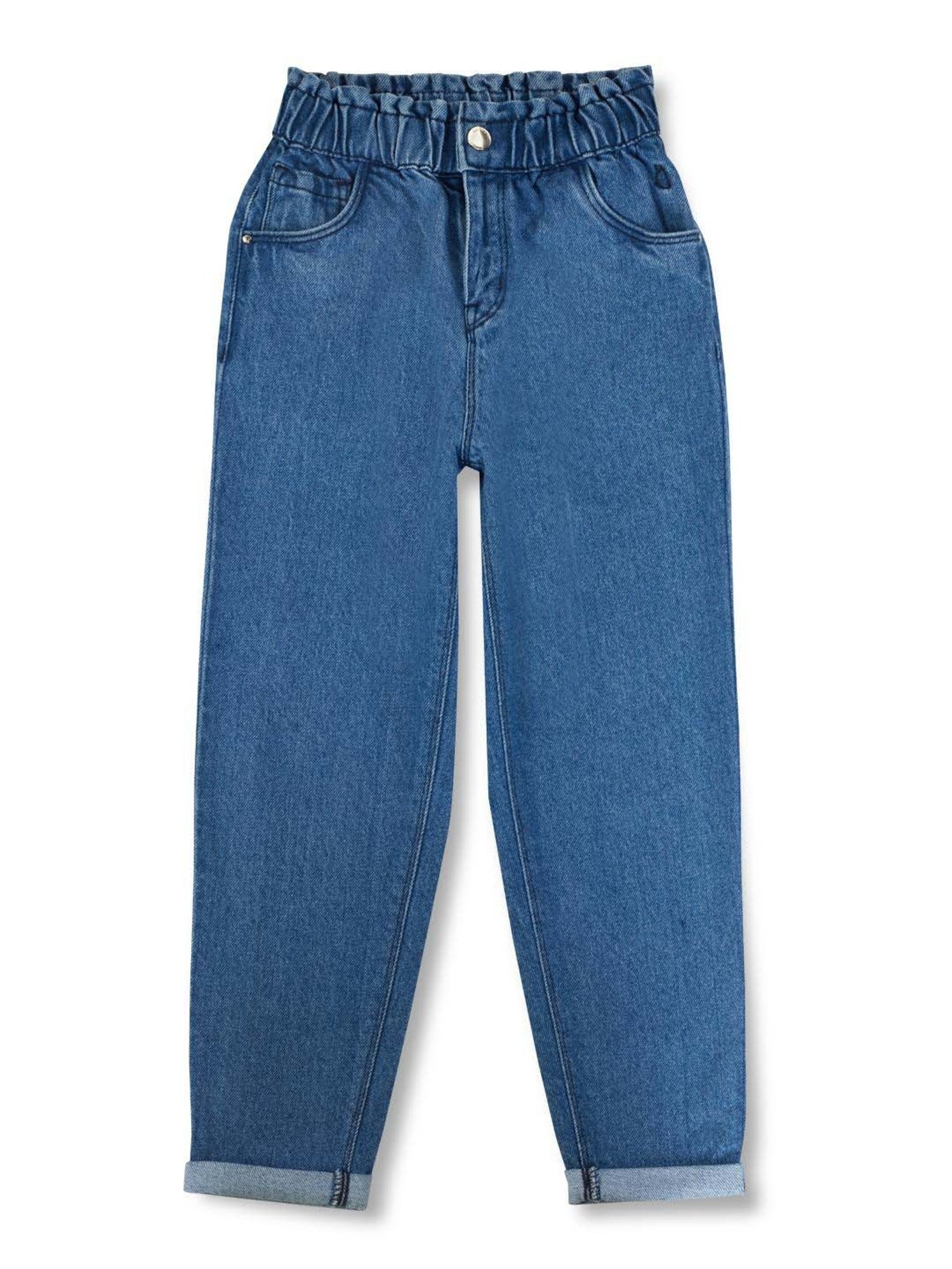 Gini & Jony Girls Blue Cotton Regular Fit Jeans