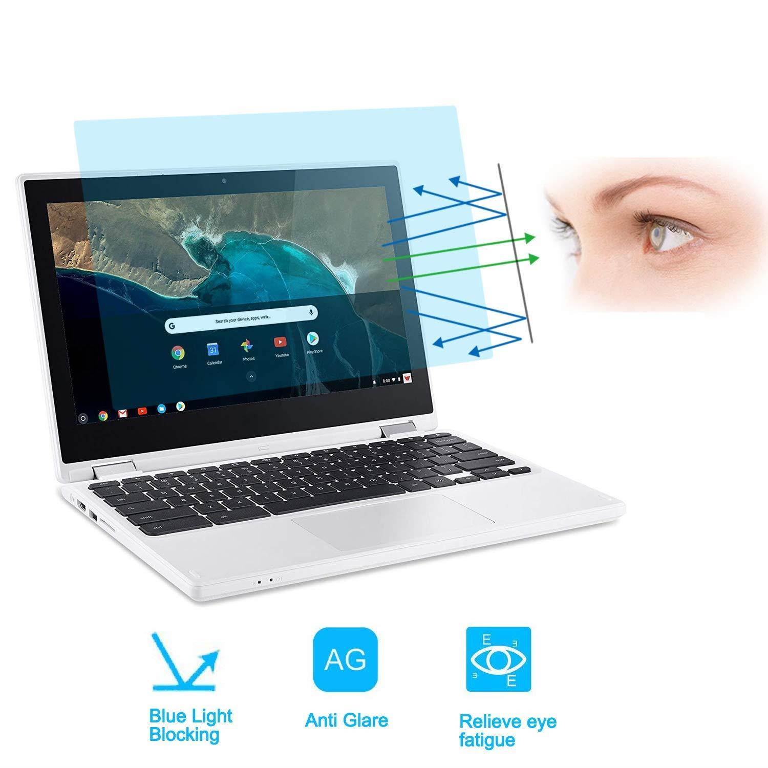 11.6&rdquo; Eye Protection Blue Light Blocking Screen Protector Compatible for Acer Chromebook R11/ASUS Chromebook 11.6&rdquo;/Samsung Chromebook 3 11.6&rdquo;/Dell ChromeBook 11/HP ChromeBook 11