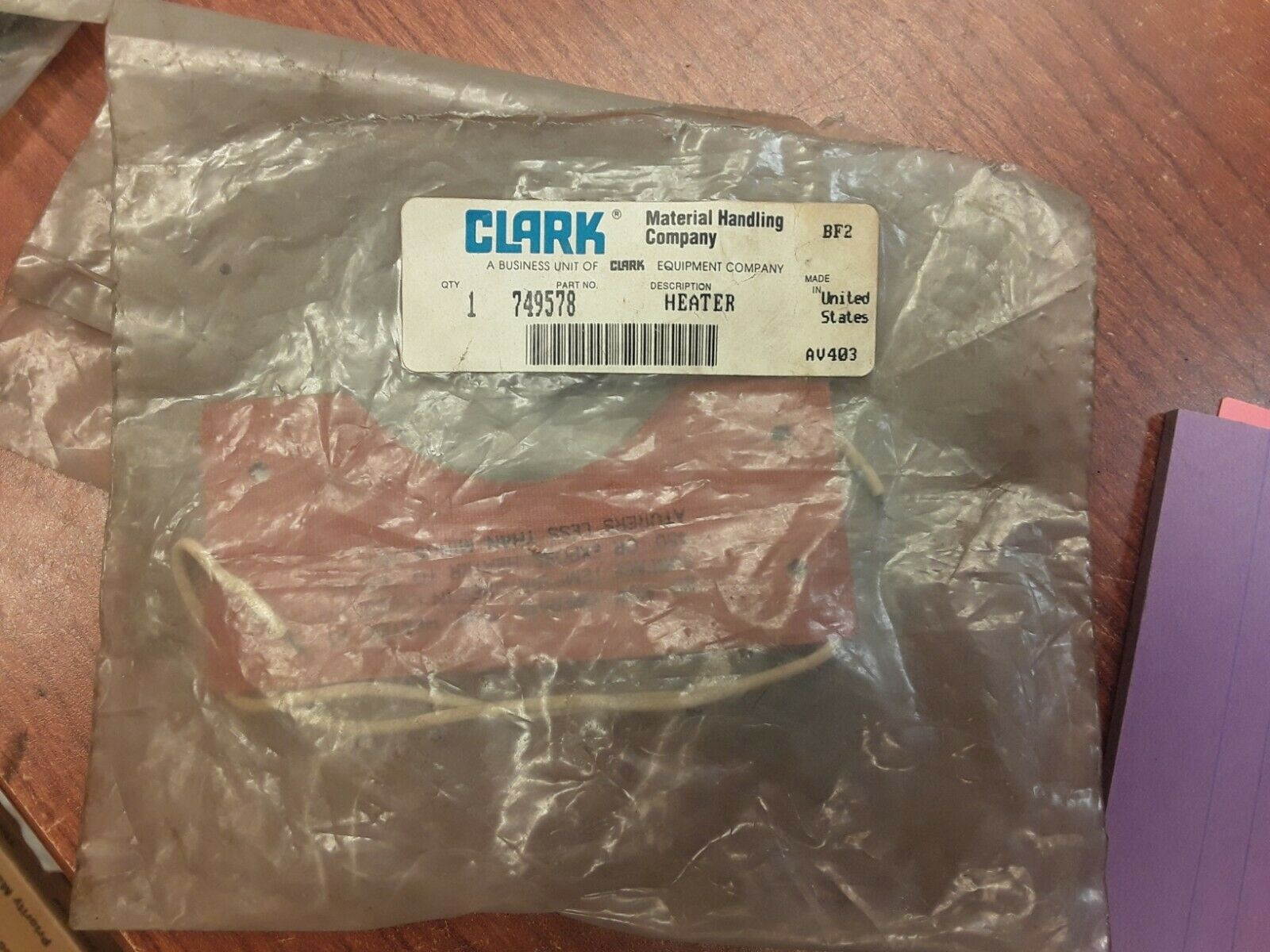 Clark 749578 Forklift Heater