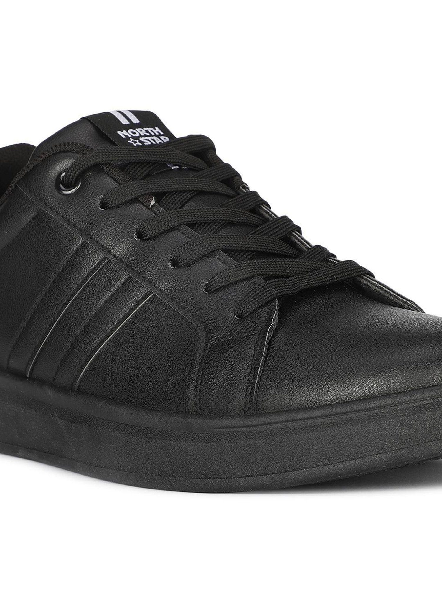 North Star by Bata Men's SKATER Black Casual Sneakers
