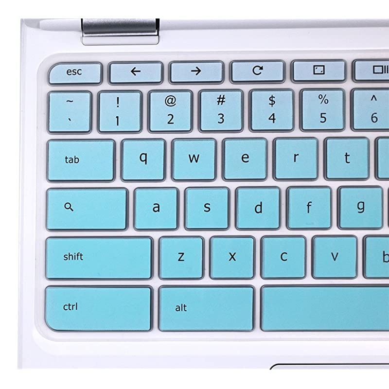 Keyboard Cover Skin for Acer Chromebook R11 CB3-131 CB5-132T, 2017 Acer Premium R11 Convertible, Acer Chromebook R13 CB5-312, Acer Chromebook 14 CB3-431 CP5-471 (Ombre Mint Green)