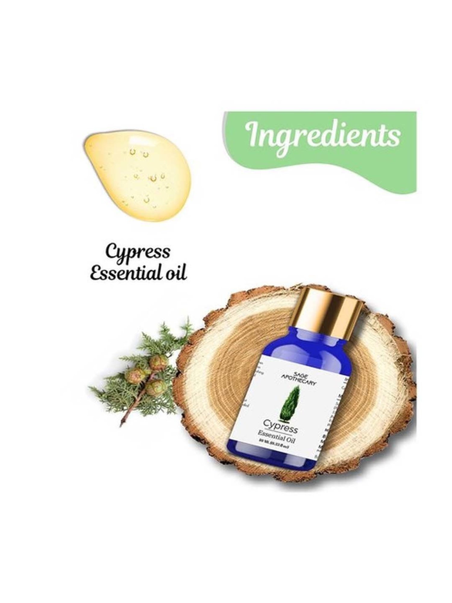 Sage Apothecary Cypress Essential Oil - 10 ml