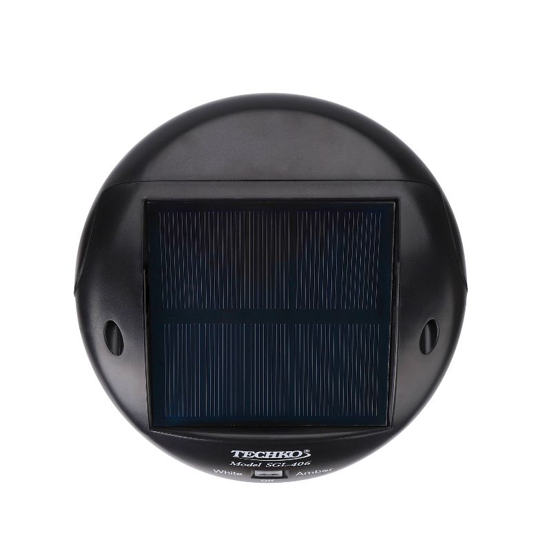 5.51" x 29.92" Solar LED Garden Path Light Amber/White - Techko Maid