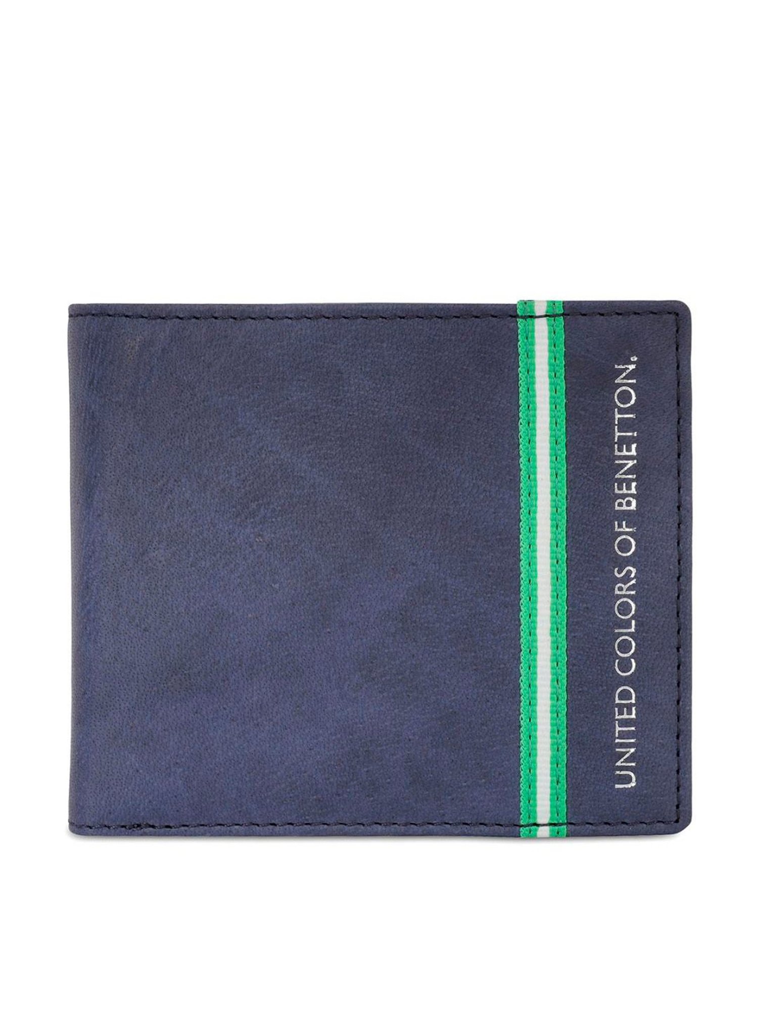 United Colors of Benetton Natalio Navy Leather Solid Bi-Fold Wallet