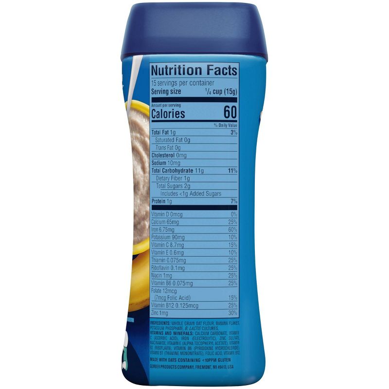 Gerber Probiotic Oatmeal Banana Baby Cereal - 8oz