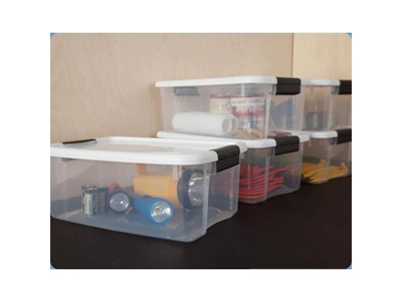 Sterilite 18 Quart Clear Ultra Latch Storage Organizer Container Box  (30 Pack)