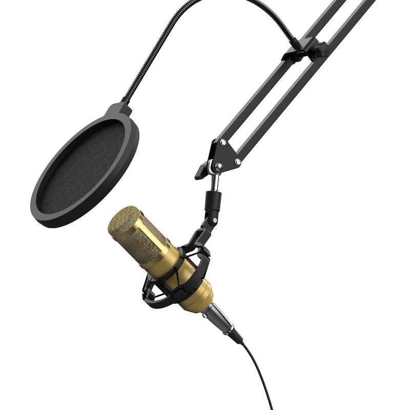 Tzumi ONAIR ProShield Microphone Pop Filter with Flexible Neck & Clamp-On Base - Black