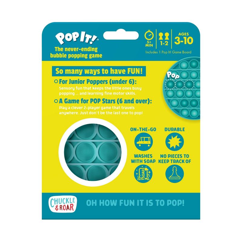 Chuckle & Roar Pop It! Game - Teal